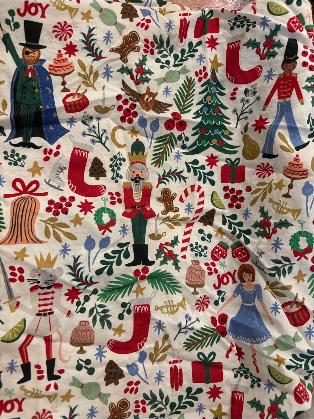 Pottery Barn x Rifle Paper Co. Nutcracker Christmas Holiday Crib Sheet - Picture 2 of 5